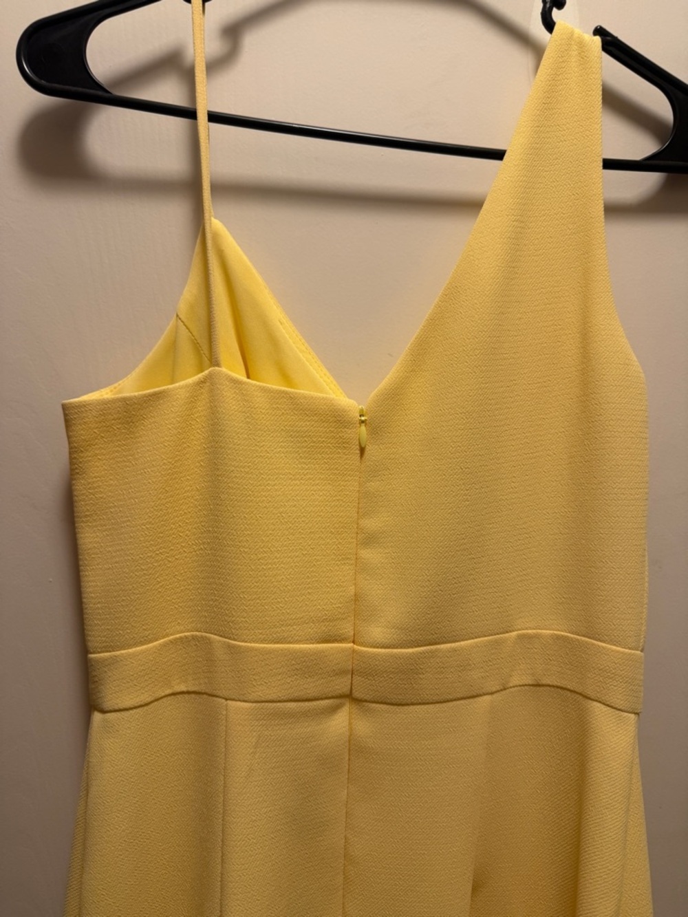 Xscape Yellow V-Neck High-Low Ruffle Dress - Picture 4 of 5